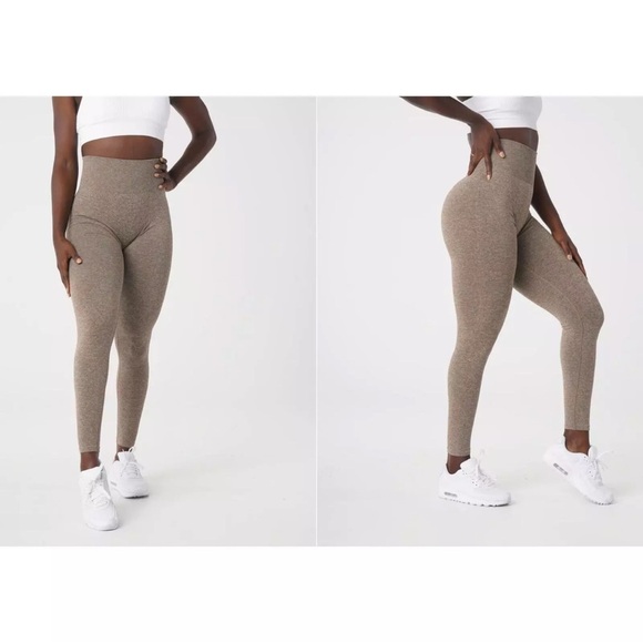 NVGTN Women’s Contour Seamless Leggings Beige Size Small New - Picture 3 of 13